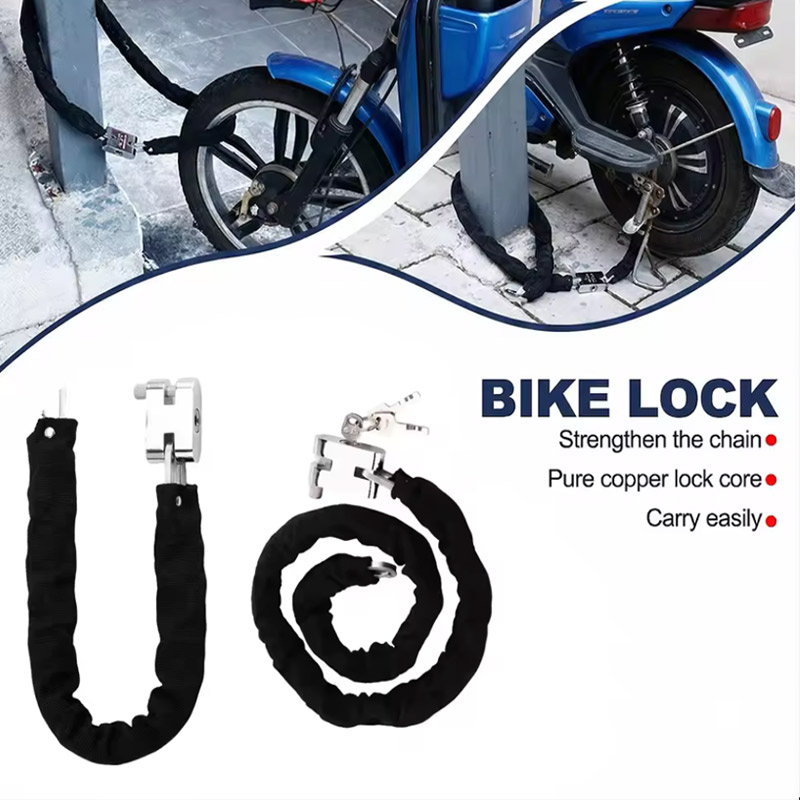 Bicycle Chain - قفل دراجة نارية ودراجة هوائية بطول